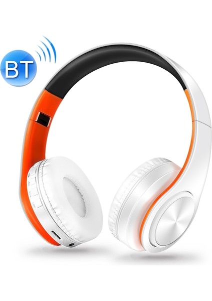 LPT660 Katlanır Müzik Bluetooth Kulaklık Desteği Tf Kart (Turuncu) (Yurt Dışından)