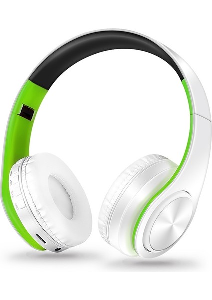 LPT660 Katlanır Müzik Bluetooth Kulaklık Desteği Tf Kart (Yeşil) (Yurt Dışından)