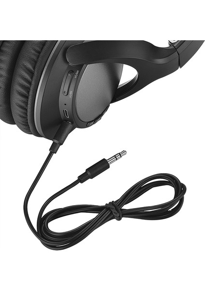 BTH-803 Katlanabilir Kablosuz Bluetooth V4.1 Kulaklık Stereo Ses Kulaklık (Siyah) (Yurt Dışından)