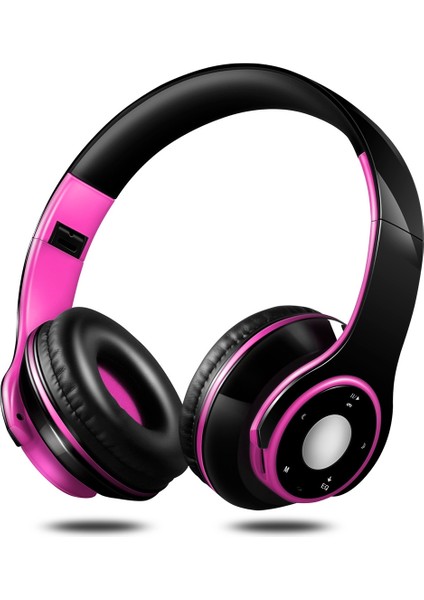 Sg-8 Katlanır Müzik Bluetooth Kulaklık (Gül Kırmızı) (Yurt Dışından)