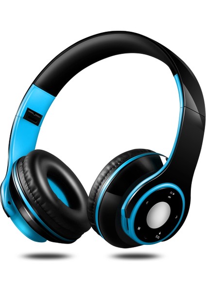 Sg-8 Katlanır Müzik Bluetooth Kulaklık (Mavi) (Yurt Dışından)