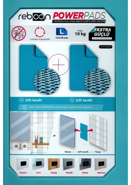 Powerpads Güç Pedi L Boy 10 kg Max