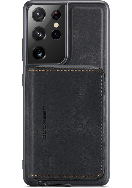 Samsung Galaxy S21 Ultra 6,8 Inç Fermuarlı Cüzdan Kart Çantası Telefon Kılıfı (Yurt Dışından)