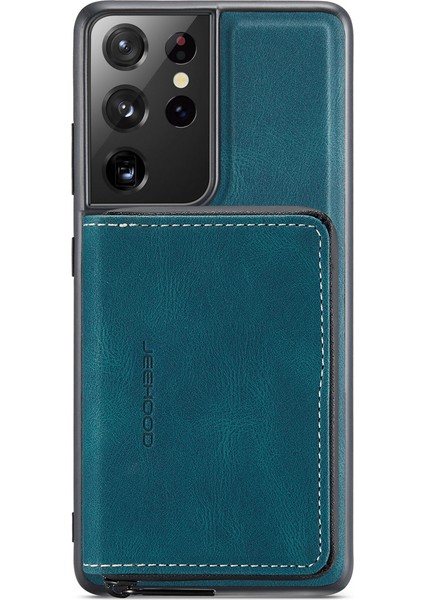 Samsung Galaxy S21 Ultra 6,8 Inç Fermuarlı Cüzdan Kart Çantası Telefon Kılıfı (Yurt Dışından)