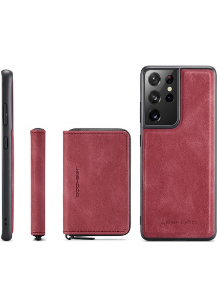 Samsung Galaxy S21 Ultra 6,8 Inç Fermuarlı Cüzdan Kart Çantası Telefon Kılıfı (Yurt Dışından) fiyatları