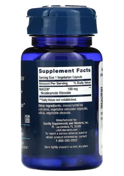 Life Extension, Nad+ Cell Regenerator, 100 Mg, 30 Vegetarian Capsules .(Adınıza Faturalı Resmi Orj Amerikan Ürünü)
