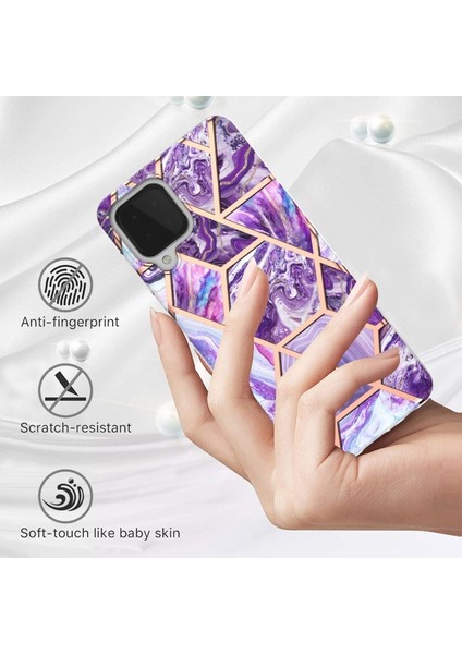 Samsung Galaxy A22 4g Için Yumuşak Telefon Kılıfı - Koyu Mor (Yurt Dışından)