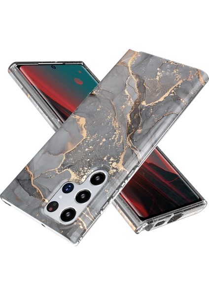 Samsung Galaxy S22 Ultra 5g Için Yumuşak Tpu Mermer Desenli Telefon Kılıfı (Yurt Dışından)