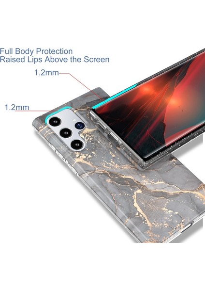 Samsung Galaxy S22 Ultra 5g Için Yumuşak Tpu Mermer Desenli Telefon Kılıfı (Yurt Dışından) modelleri