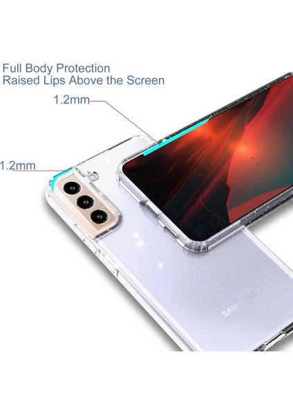 Samsung Galaxy S22 Plus 5g Için Şeffaf Parıltılı Esnek Tpu Telefon Kılıfı (Yurt Dışından) modelleri