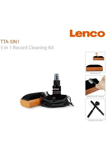 5'i 1 Arada Plak Temizleme Kiti Tta-5ın1 5 In 1 Record Cleaning Kit