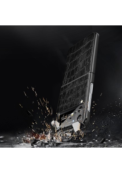 Samsung Galaxy Z Flip3 5g Için Timsah Derisi Doku Hakiki Deri Kaplama Pc Telefon Kılıfı (Yurt Dışından) indirimleri