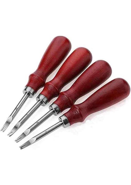 Ahşap Deri Kenarı Çapak Alma Bıçağı Kahverengi Saplı Linör 1 mm