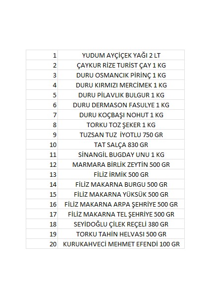 Yudum Ayçiçek Yağı 2 Lt Kumanya.ramazan Paketi Erzak Kolisi 20 Parça Yudum 1002