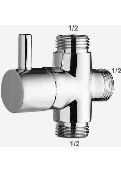 Banyo Robot Duş Seti Yönlendirici Ara Musluk 1/2x1/2x1/2