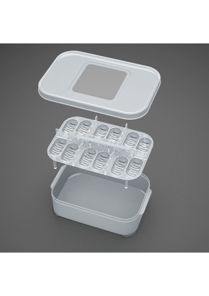 Sürüngen Yumurta Kuluçka Kutusu Kuluçkalık Plastik Konteyner 12 Delik 16.5X11X5CM (Yurt Dışından) modelleri