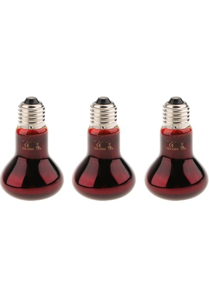 3x Sürüngen Nightlight Isı Lambası E27 Baz Uva Gece Görünümü Isı Işık Ampul 75W (Yurt Dışından)