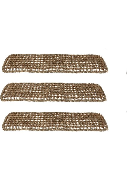 3 Adet Sürüngen Hamak Doğal Seagrass Hamak Basking Platformu (Yurt Dışından)