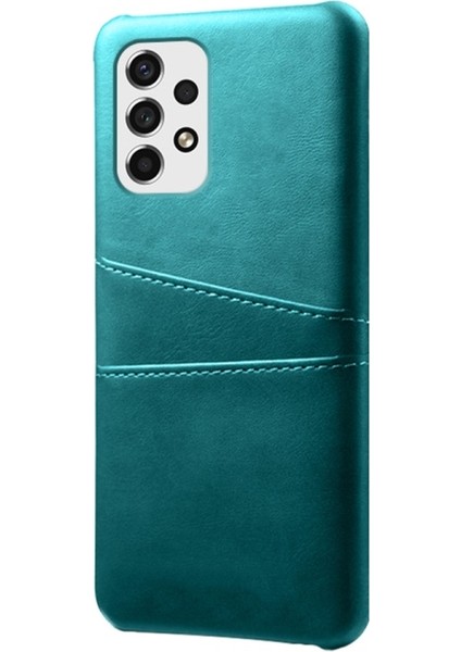 Samsung Galaxy A53 5g Için Çizilmez Pu Deri Kaplamalı Sert Pc Kart Yuvalı Telefon Kılıfı (Yurt Dışından)