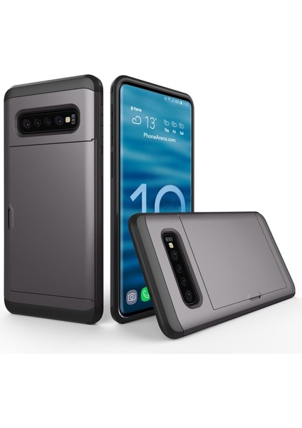 Samsung Galaxy S10 Için Kartlıklı Pc + Tpu Telefon Kılıfı (Yurt Dışından)