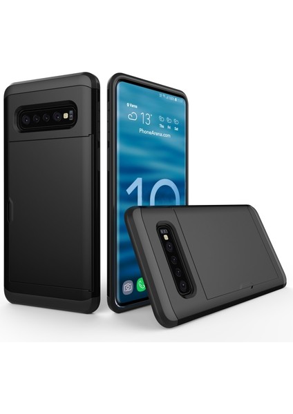 Samsung Galaxy S10 Için Kartlıklı Pc + Tpu Telefon Kılıfı (Yurt Dışından)