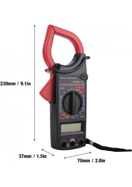 Pens Ampermetre DT266 Dijital Ekranlı DT-266 Pensampermetre