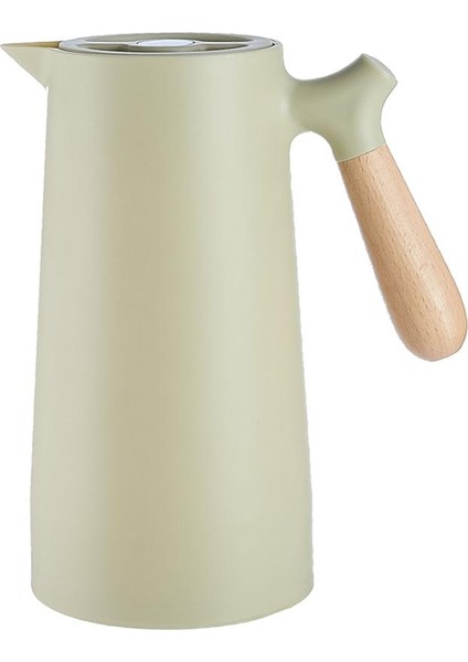 1l Büyük Termal Kahve Carafe Yalıtımlı Vakum Şişesi Cezve Yeşil