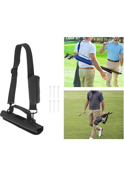 Golf Kulübü Taşıma Çantası ile Ball Kılıfı Ders Eğitim Durumda Mini Taşıyıcı Siyah fırsatları