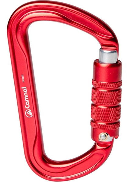 Profesyonel Kaya Tırmanışı Karabina Vida Kilidi Ağır Carabiner Kırmızı