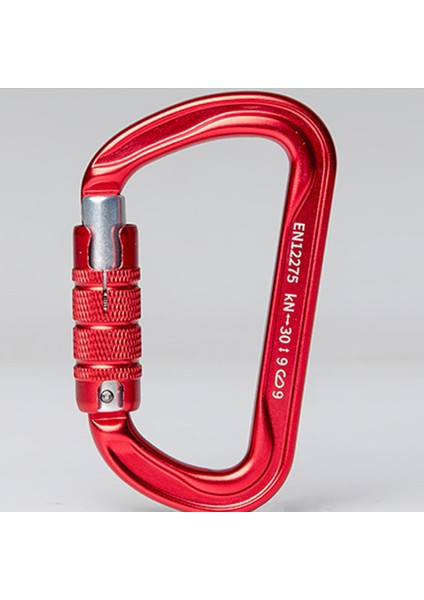 Profesyonel Kaya Tırmanışı Karabina Vida Kilidi Ağır Carabiner Kırmızı fırsatları