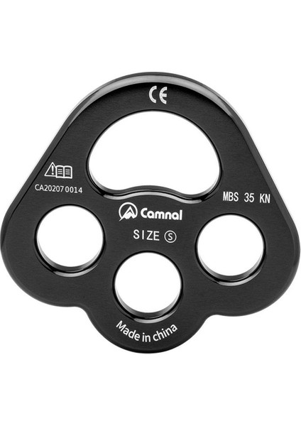 Descender Plate 35KN Paw Arma Plakası 4 Delik Kaya Tırmanışı Dişli Siyah(Yurt Dışından)
