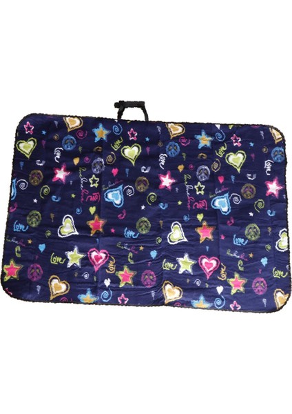 Açık Piknik Battaniye Mat Su Geçirmez Plaj Battaniye 100X150 cm Donanma Mavi