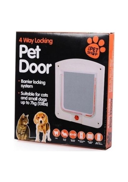 Pet Door 4 Yollu Kedi Kapısı 22X20X3 cm