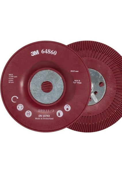 3M 64860 Fibre Disc Back Up Pad. Fiber Zımparalama Diski 115MM