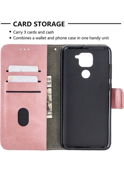 Bınfen Color Xiaomi Redmi Note 9 Için Timsah Doku Pu Deri Telefon Kılıfı - Pembe (Yurt Dışından) modelleri