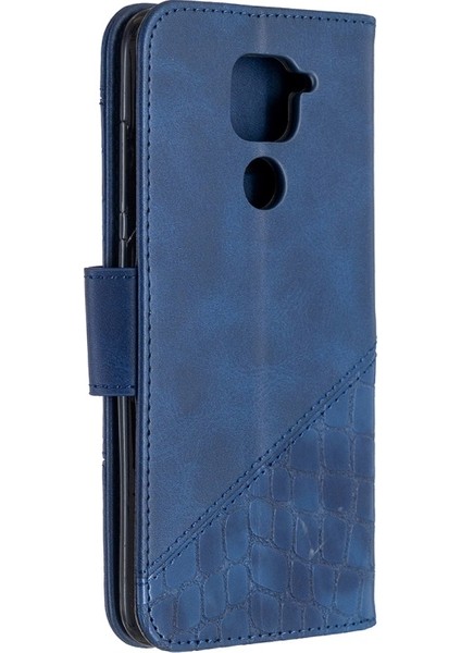 Bınfen Color Xiaomi Redmi Note 9 Için Timsah Doku Pu Deri Telefon Kılıfı - Mavi (Yurt Dışından) indirimleri