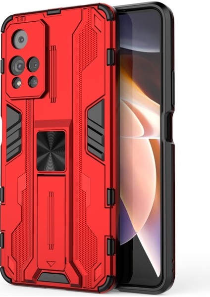 Pc Tpu Hibrit Xiaomi Redmi Note 11 Pro / Note 11 Pro 5g Için Telefon Kılıfı - Kırmızı (Yurt Dışından)