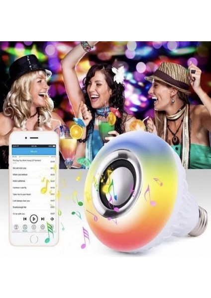 Bluetooth Hoparlörlü Kumandalı Rgb Akıllı LED Ampul