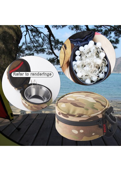 Açık Kamp Sierra Kupası Kase Saklama Çantası ile / Kanca Taşıma Çantası Hiking Kamuflaj Için modelleri