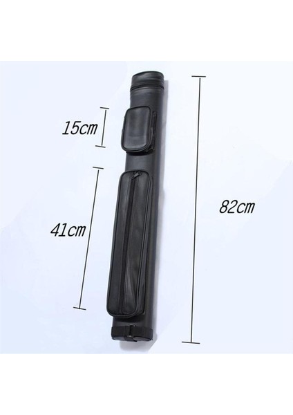 Havuz Cue Case 4 Delik Deri Ayarlanabilir Koruyucu Hafif Kılıfı Siyah