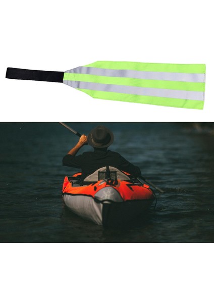 Kayak Seyahat Tow Güvenlik Bayrağı Dinghy Çekme Römork Uyarı Bayrakları Yeşil