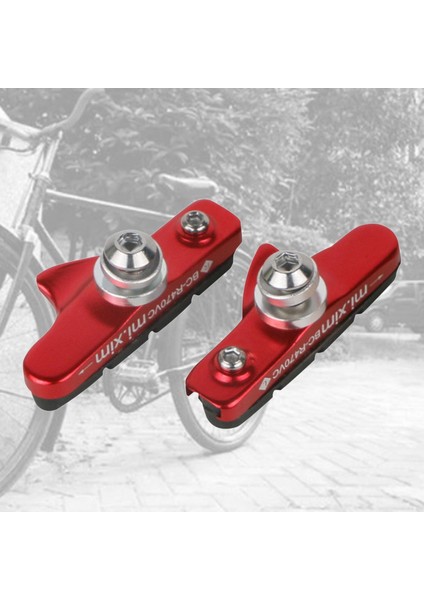 Yol Bisikleti Bisiklet Fren Pabuçları Pedleri Alüminyum Alaşım Çifti Çekmece Fren Balatası Kırmızı fırsatları