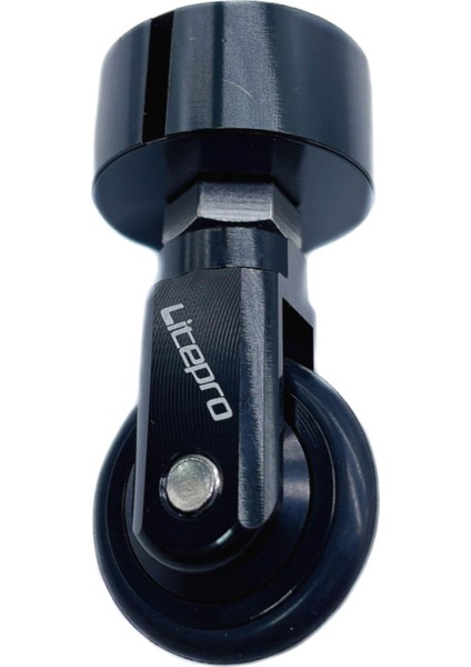 Katlanır Bisiklet Kolay Tekerlek 33.9mm Seatpost Eyer Tüp Dağı Rulo Caster Siyah