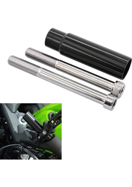 Kawasaki 650 2017-2019 Için Dayanıklı Taşınabilir Gidon Braketi Uzatma Siyah