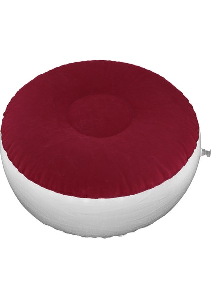 Şişme Tabure Taşınabilir Veranda Salonu Hava Sandalye Ayak Mağazası Koltuk 62X32 cm Kırmızı fırsatları