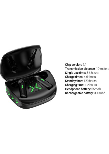 Şık Kablosuz Kulakiçi Taşınabilir E-Spor Oyun Gamer Için Bluetooth Uyumlu Kulaklık