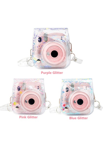 MINI11 Şeffaf Pvc Glitter Taşınabilir Kamera Çantası(Yurt Dışından)
