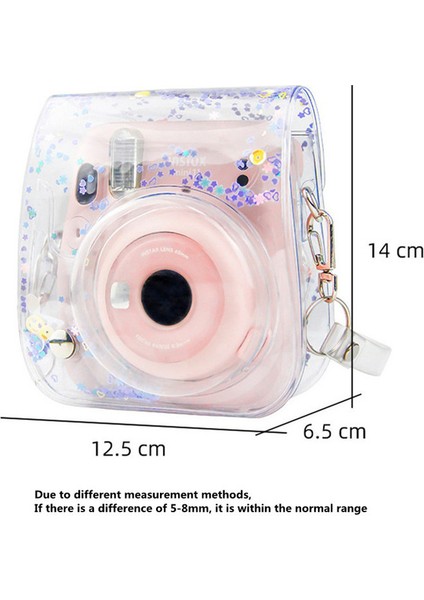 MINI11 Şeffaf Pvc Glitter Taşınabilir Kamera Çantası(Yurt Dışından)