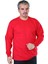 Sweatshirt, Kırmızı, Sıfır Yaka -107E4602- Pamuklu, Kışlık 1