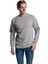 , Reflektörlü Sweatshirt, Açık Gri, Sıfır Yaka -107E4730- 1